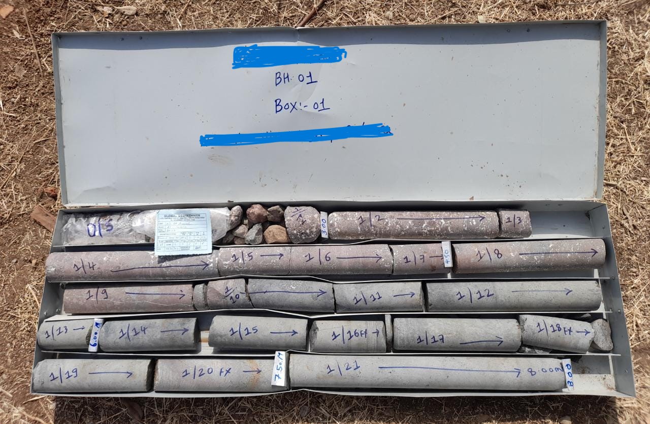 Geotechnical core samples; project details not available