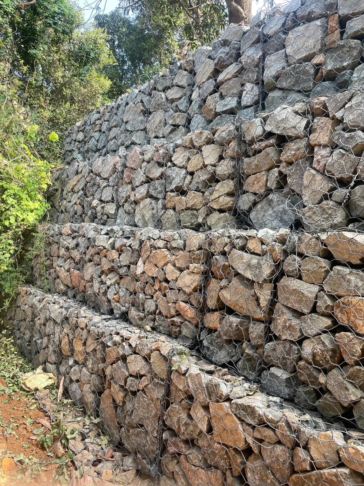 Gabion wall KumbhaRushi project photograph
