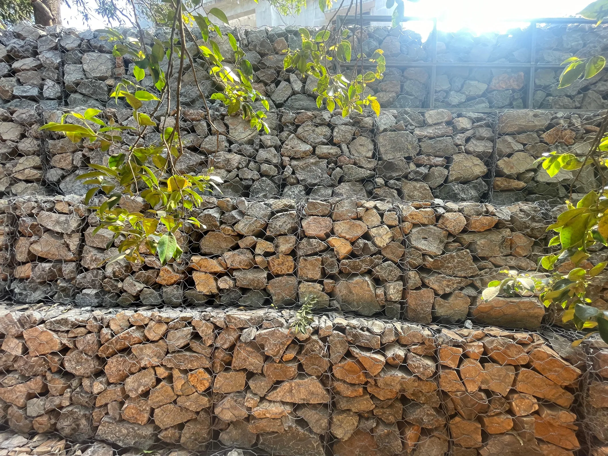 Gabion wall KumbhaRushi project photograph