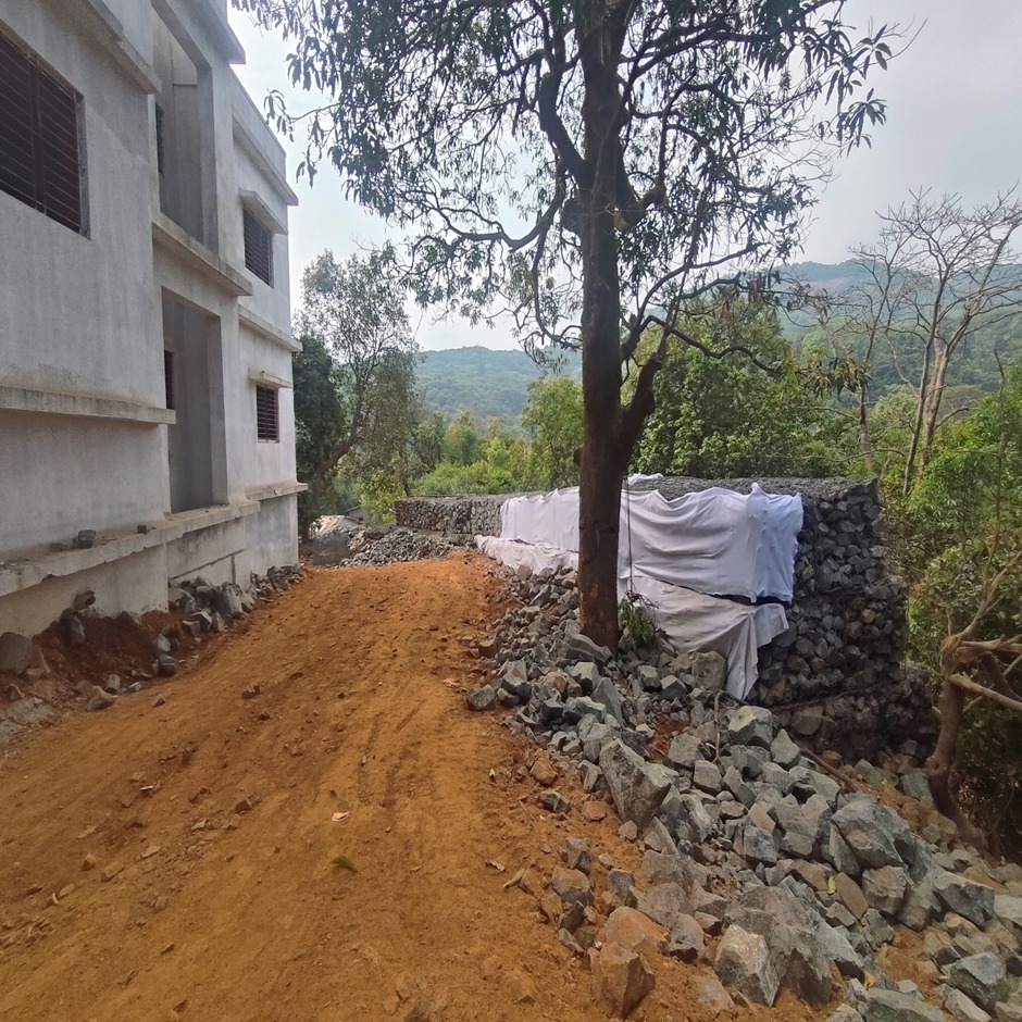 Gabion wall KumbhaRushi project photograph