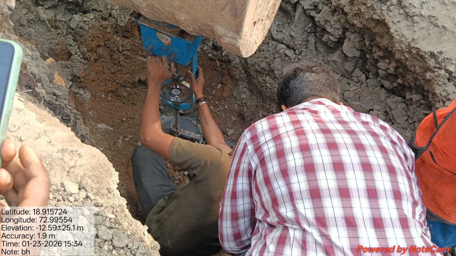 JNPT Mumbai geotechnical investigation photograph